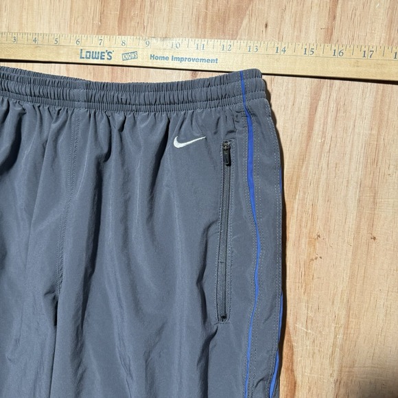 VTG Nike DriFit Running Athletic Retro Track Pants Gray Men Large Zip Ankles.Y2K - Picture 4 of 8